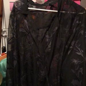 Thin black over  bathing suit real cute